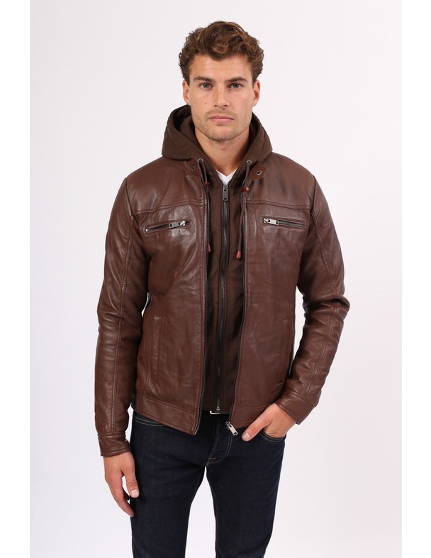 Le Temps des Cerises Leather Jacket Ludovik