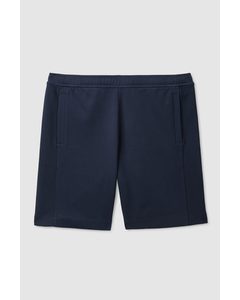 Relaxed-fit Waffle Panel Shorts Dark Navy