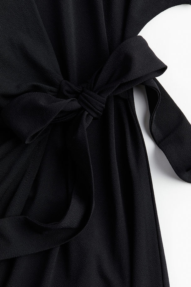 H&M Jersey Wrap Dress Black