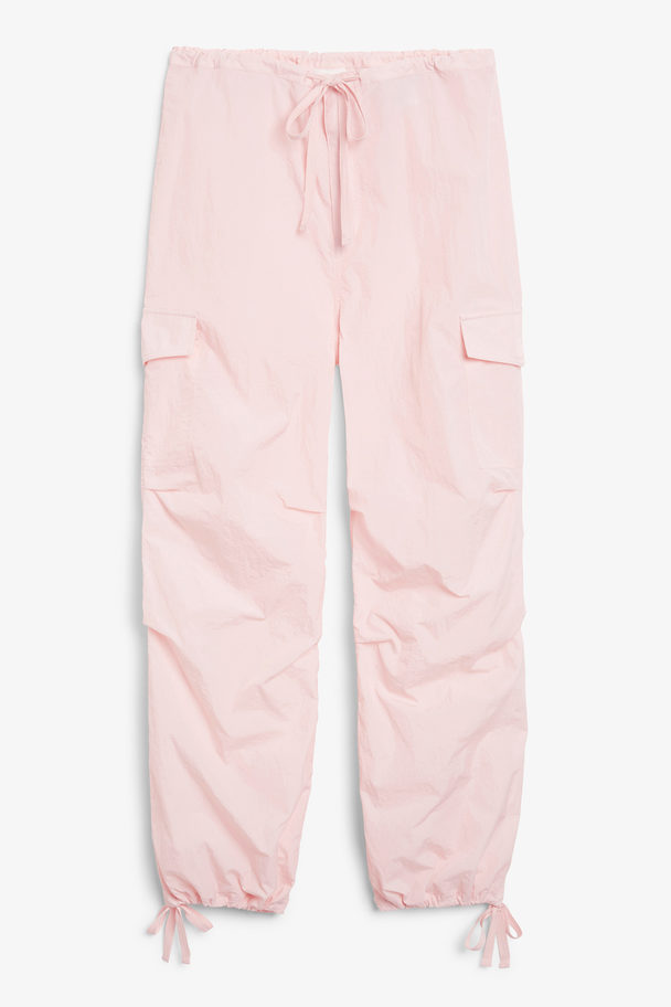 Monki Parachute Trousers Wide Leg Light Pink Light Pink