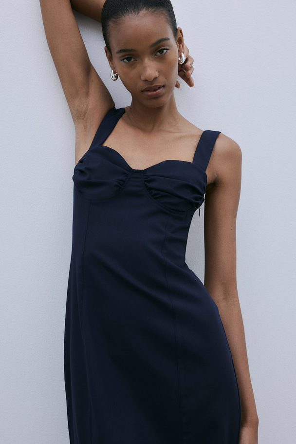H&M Bodycon-klänning Marinblå