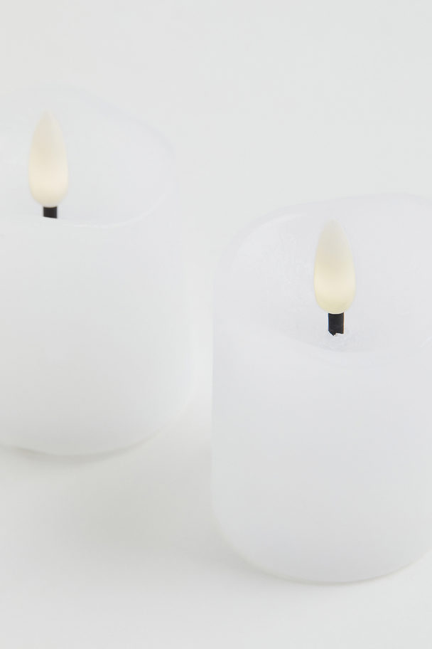 H&M HOME 2-pack Led Pillar Candles White