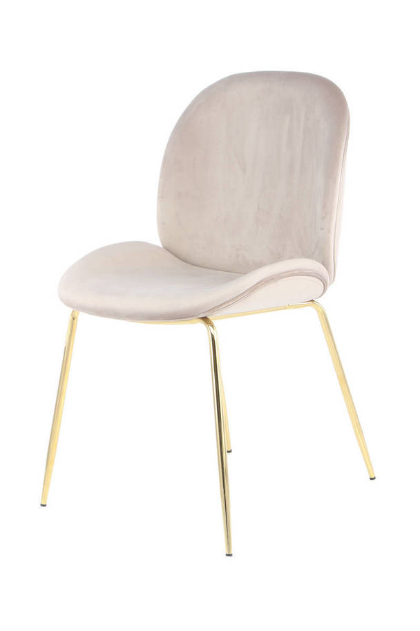 360Living Chair Charlize 110 2er-set Beige / Brass