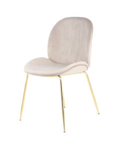 Chair Charlize 110 2er-Set beige / brass