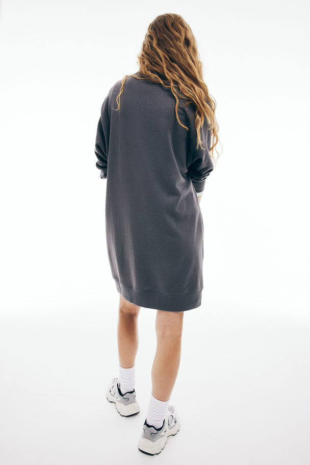 H&M Sweatshirt Dress Dark Grey