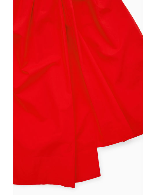 COS A-line Contrast Skirt Dress Red