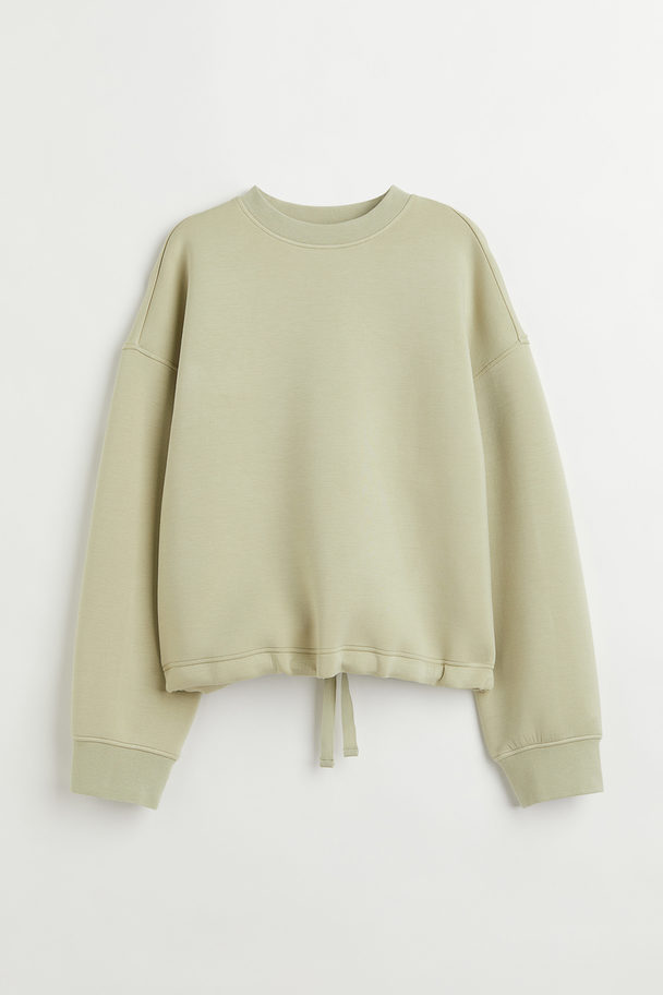 H&M Sweatshirt aus Scuba-Material Hellgrün