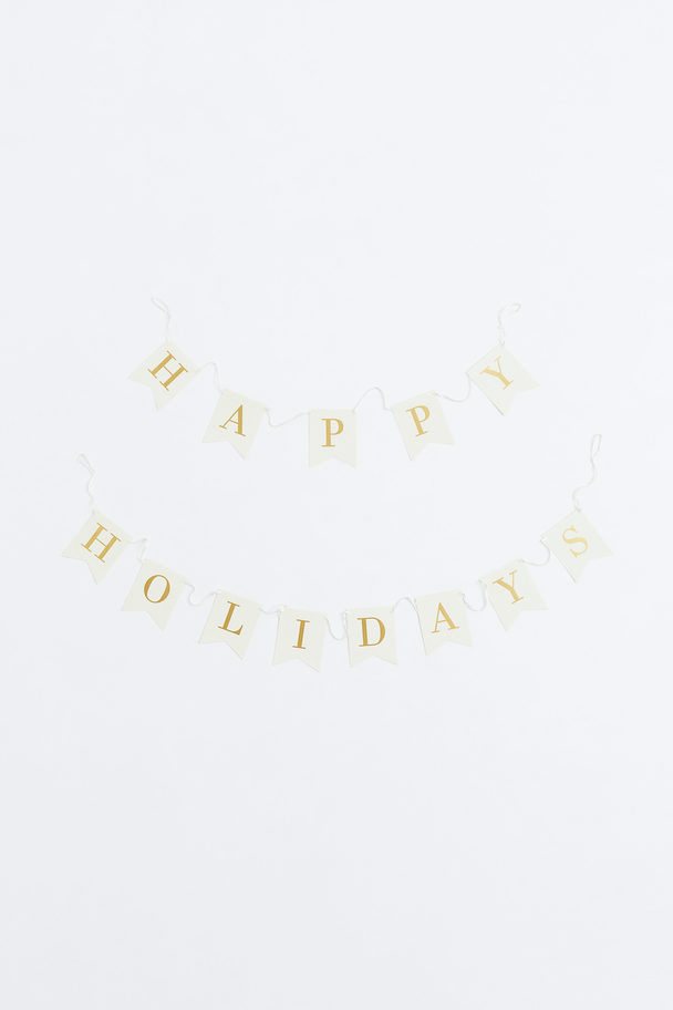 H&M HOME Letter Bunting White/gold-coloured
