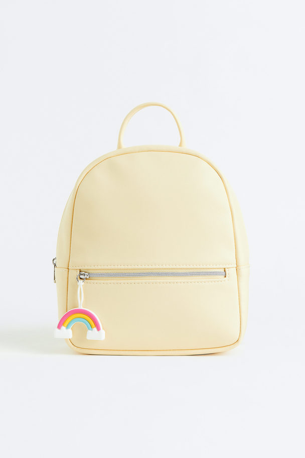 H&M Small Backpack Light Yellow/rainbow