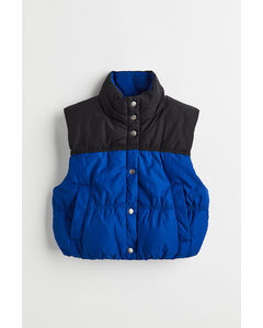 Wattiertes Gilet Knallblau/Blockfarben