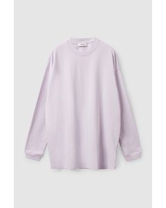 Oversized Long-sleeve T-shirt Pale Lilac