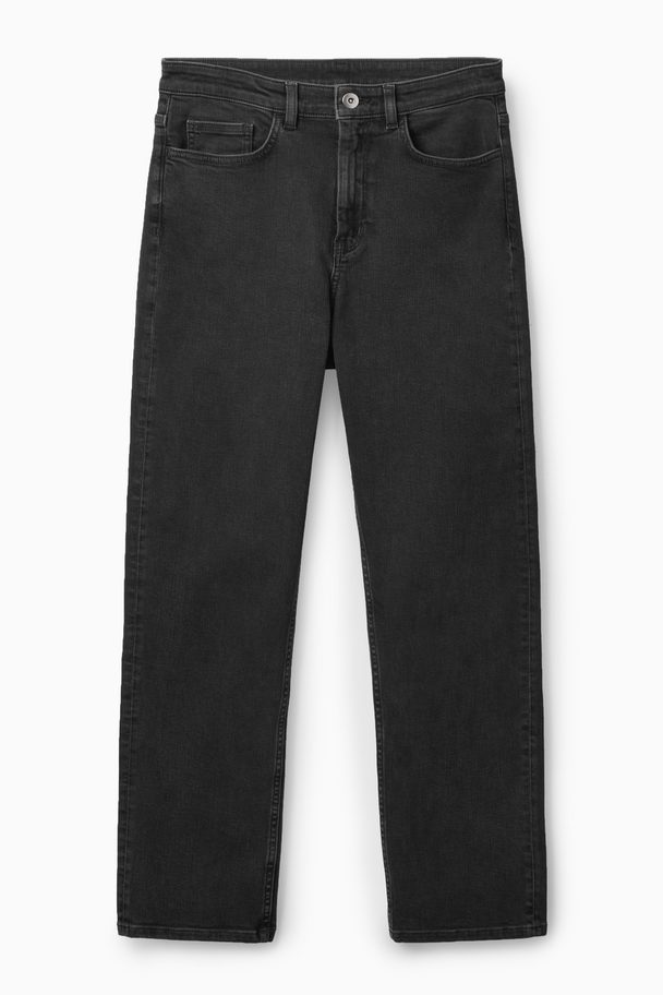 COS Straight-leg Slim-fit Ankle-length Jeans Washed Black
