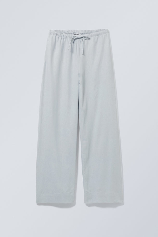 Weekday Mia linen mix pants in brown