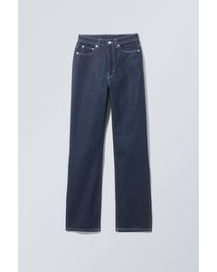 Rowe Extra High Straight Jeans Blue Rinse