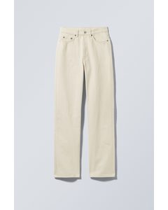 Rowe Extra High Straight Jeans Beige Dusty Light
