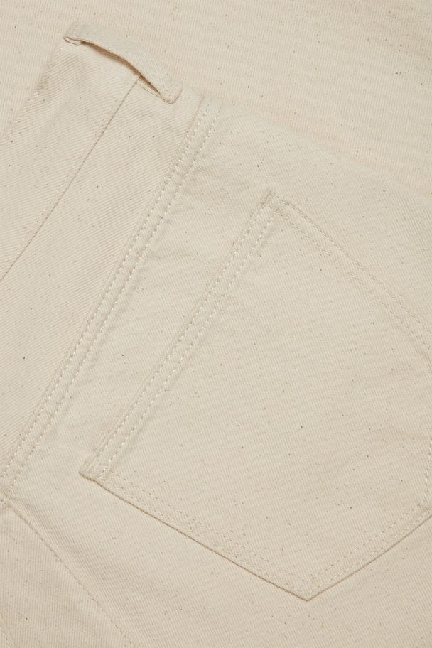 COS Wide-leg Denim Culottes Off-white