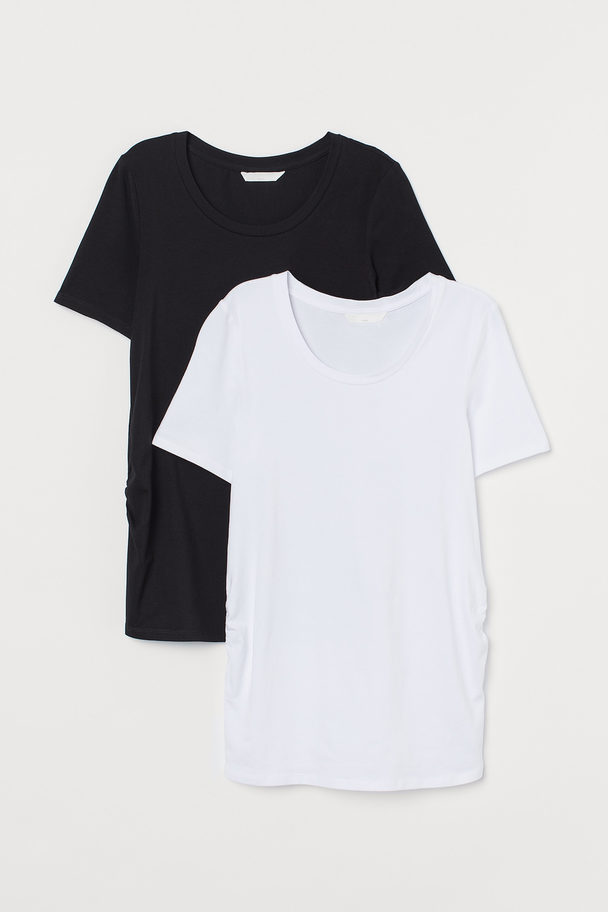 H&M Mama Set Van 2 Tricot Tops Wit/zwart