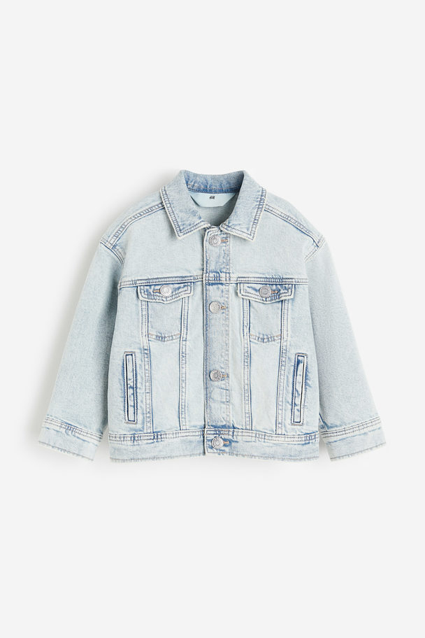 H&M Jeansjacke Helles Denimblau