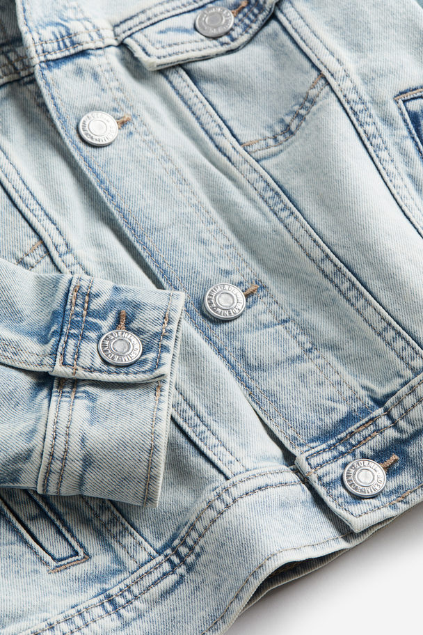 H&M Jeansjacke Helles Denimblau