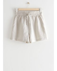 Drawstring Shorts White