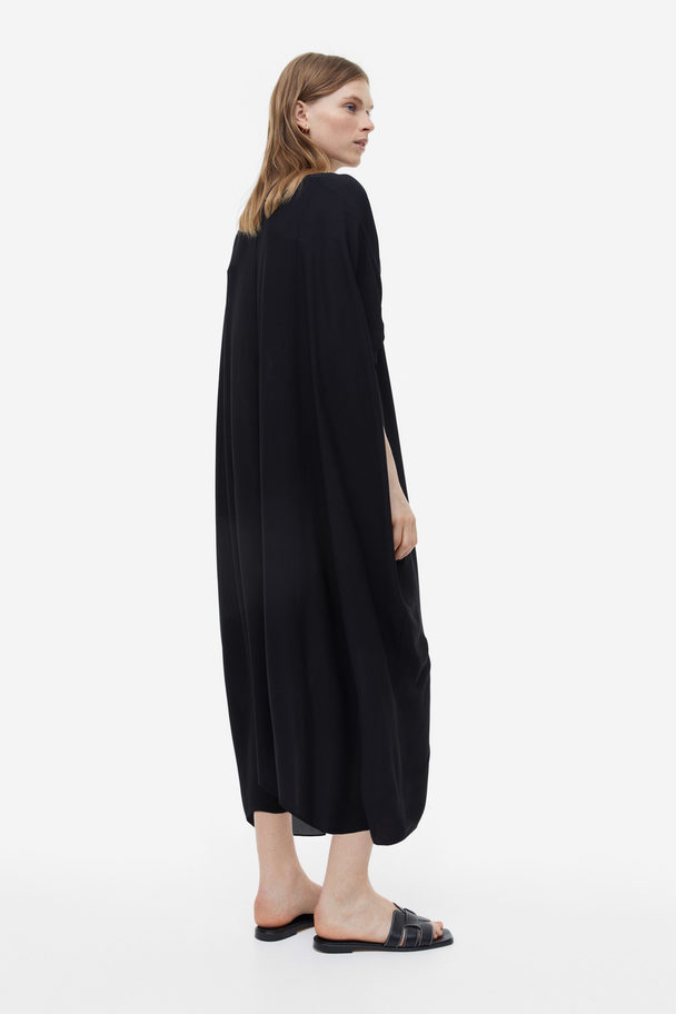 H&M Oversized Kaftan Dress Black