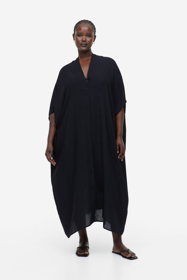 H&M Oversized Kaftan Dress Black