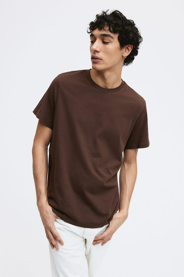 H&M T-Shirt in Regular Fit Braun