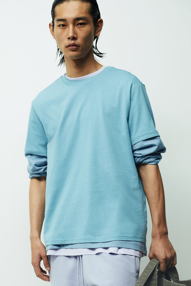H&M Regular Fit T-shirt Turquoise