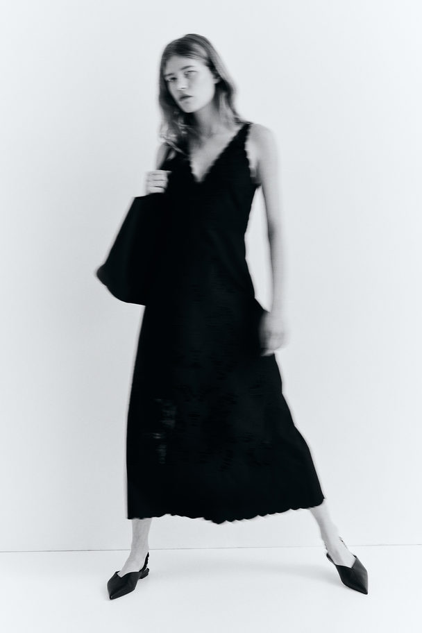 H&M Broderie Anglaise Dress Black