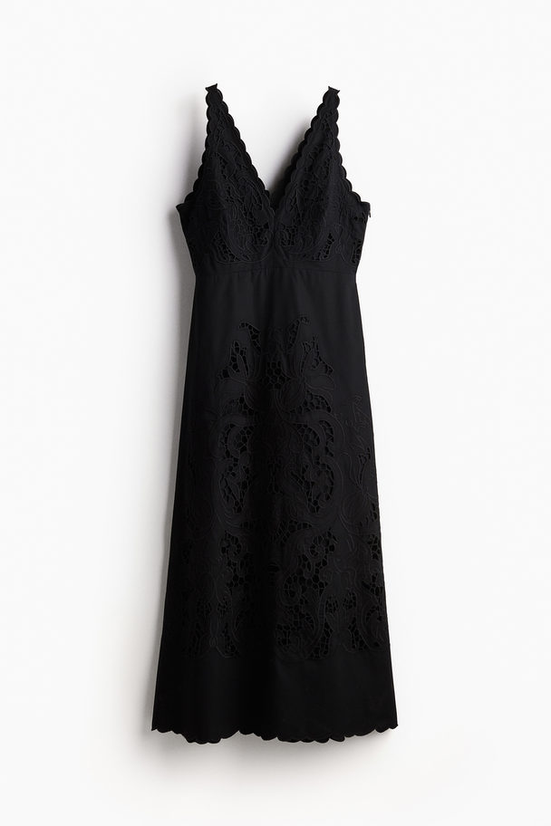 H&M Broderie Anglaise Dress Black