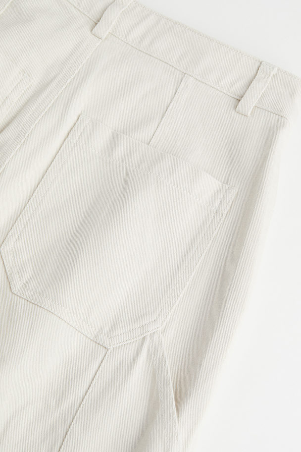 H&M Utility-Hose aus Twill Weiß