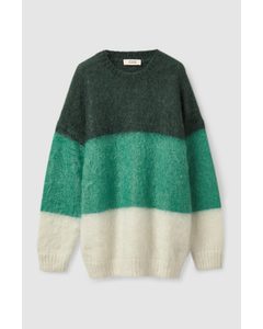OVERSIZED-PULLOVER AUS MOHAIR-MIX Mehrfarbig