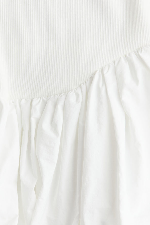 H&M Balloon-skirt Dress White