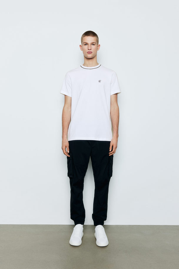H&M T-Shirt in Slim Fit Weiß