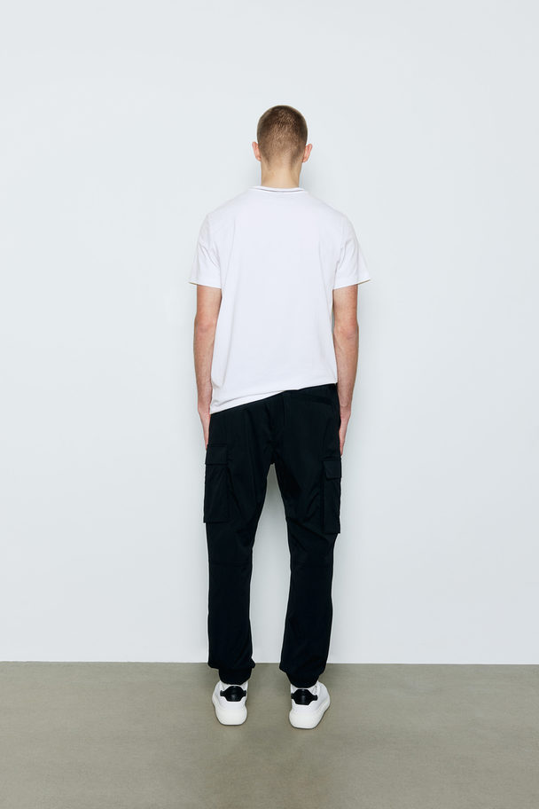 H&M T-Shirt in Slim Fit Weiß