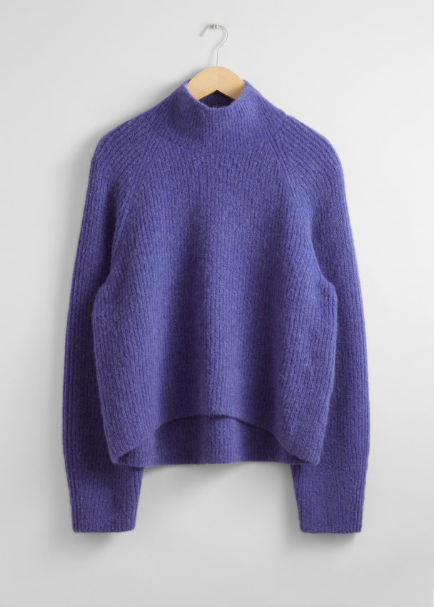 & Other Stories Striksweater Med Mockneck Lilla