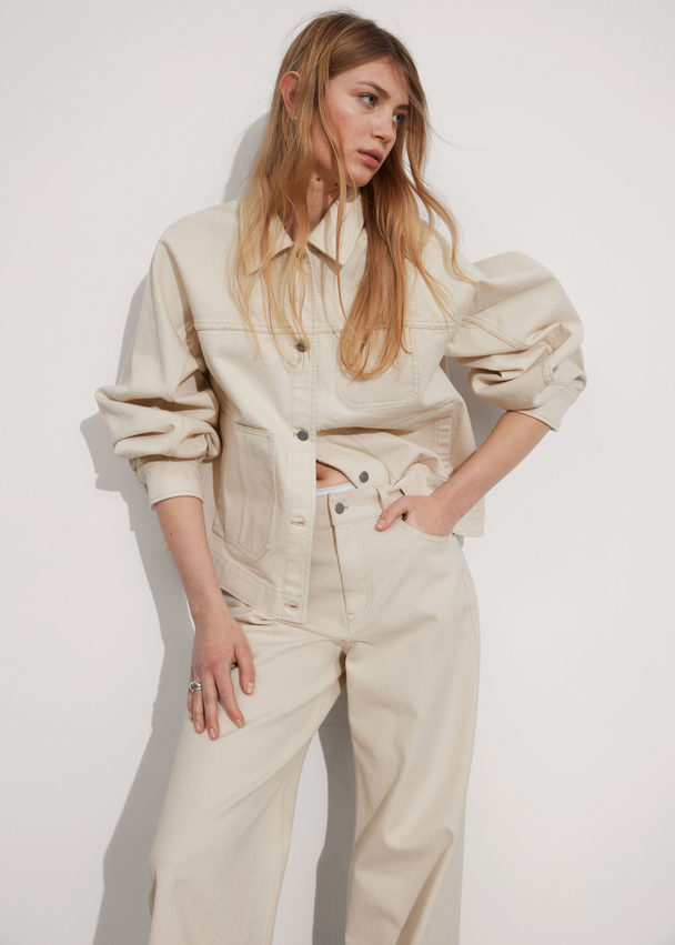 & Other Stories Overshirt In Workwear-stijl Ivoorwit