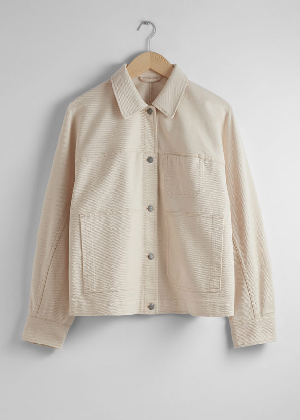 & Other Stories Workwear Overshirt Ivory