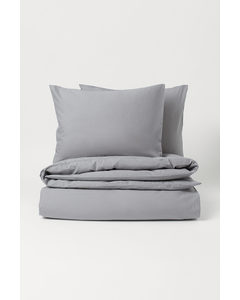 Bettwäsche für Doppelbett Grau