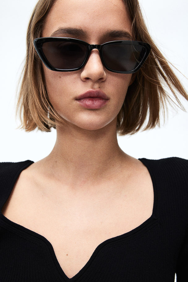 H&M Cat Eye-solbriller Sort
