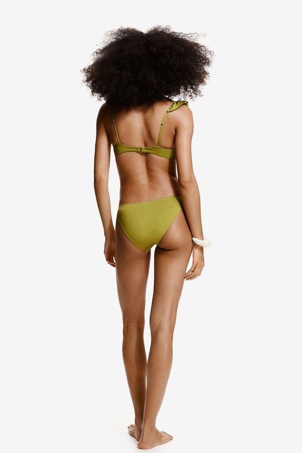 H&M Unwattiertes Bikinitop Olivgrün