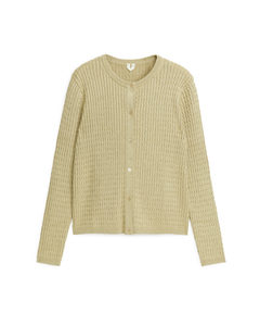 Cable-knit Cardigan Beige