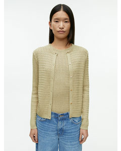 Cable-knit Cardigan Beige
