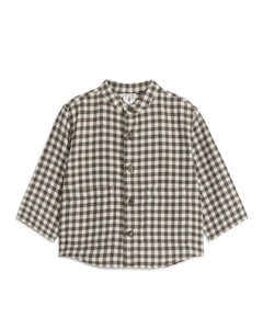 Flannel Shirt Brown/off White
