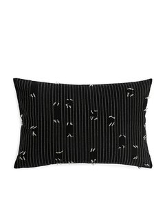 Cotton Cushion Cover 40 X 60 Cm Black/off White