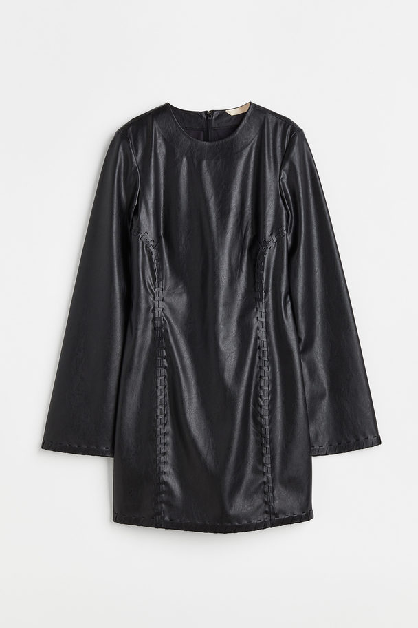H&M Long-sleeved Bodycon Dress Black