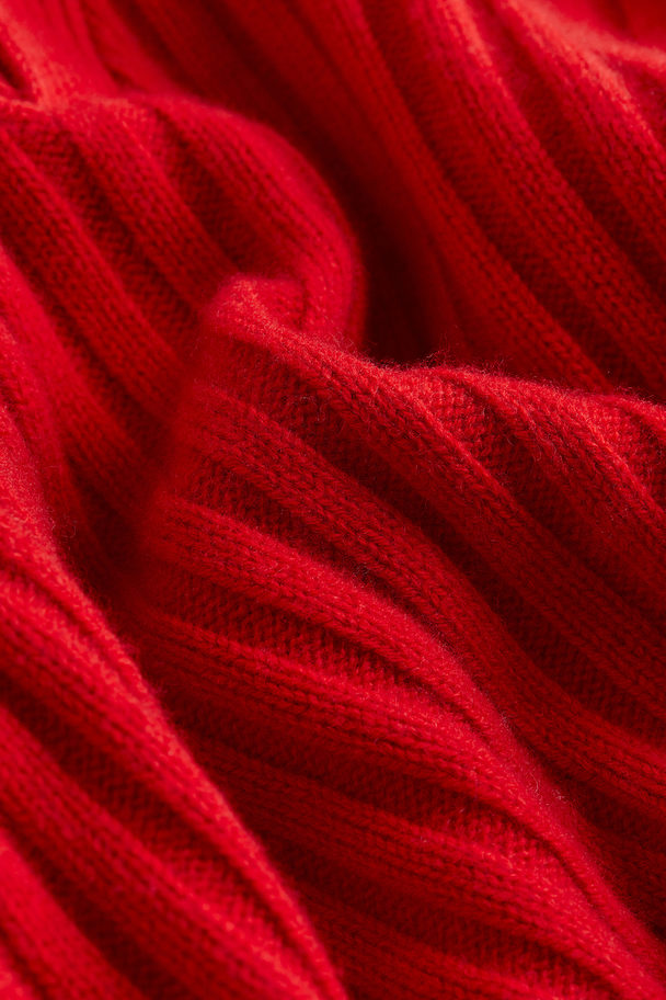 H&M Collared Wool Jumper Red
