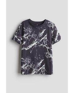 T-Shirt mit Print Grau/Gemustert