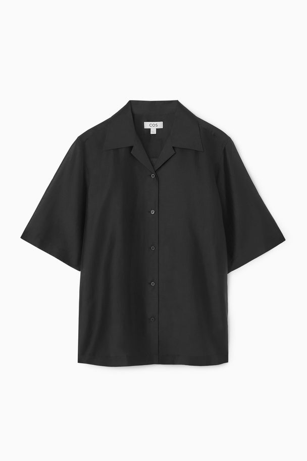 COS Sheer Short-sleeved Shirt Black