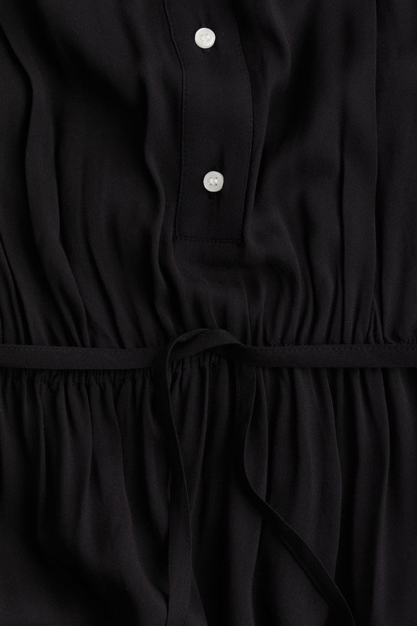 H&M Tie-belt Dress Black